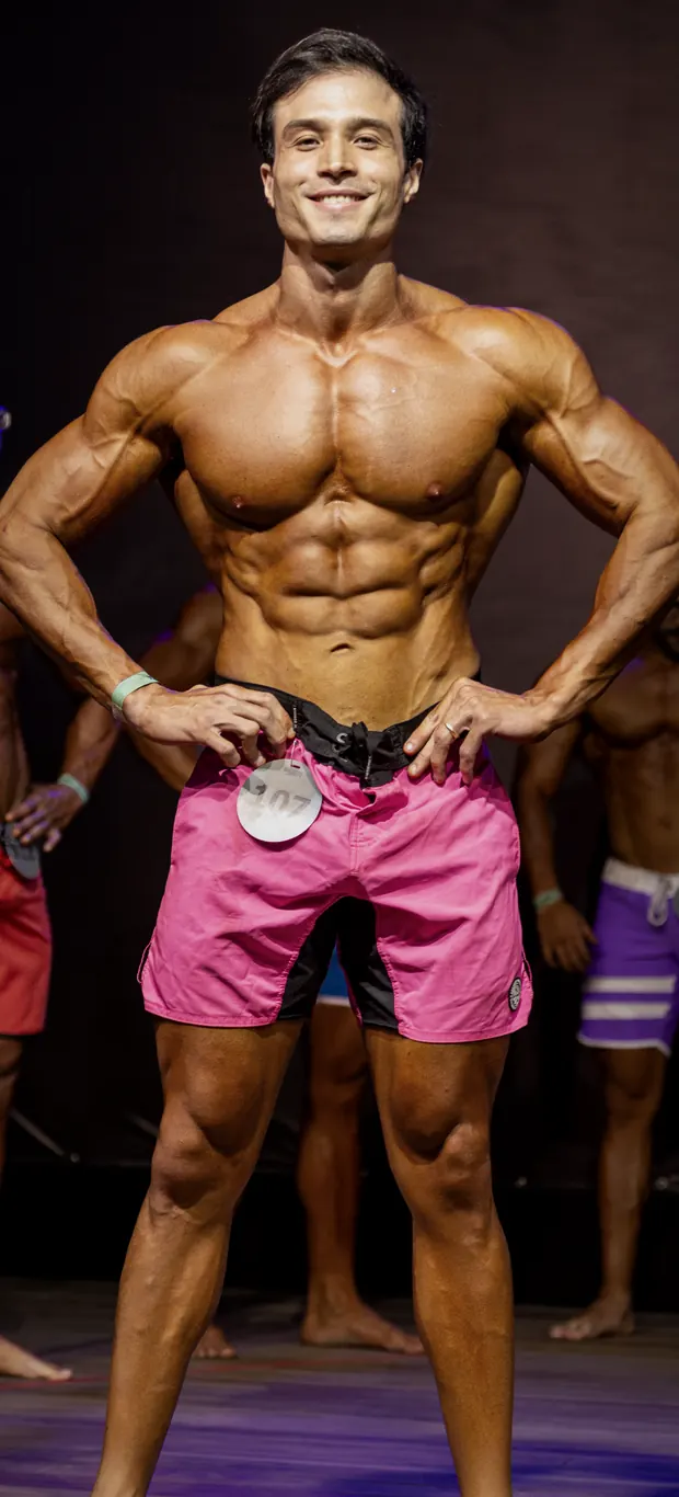 Daniel Guilherme em competição de fisiculturismo